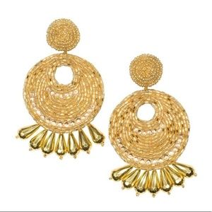 Gold Beaded Kenneth Jay Lane earrings